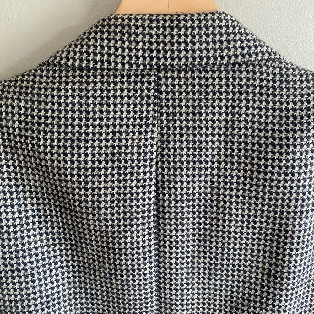Vtg Oscar De La Renta Blazer 42R Men Brown‎ Check Wool Blazer Single Breasted